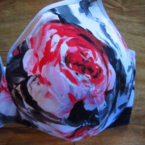 CACIQUE Floral Print Lightly Lined Balconette Underwire Bra Size 42F - Picture 3 of 7